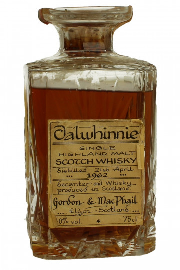 DALWHINNIE Speyside Scotch whisky 1962 Bot.80's 75cl 40% Gordon MacPhail  - Crystal Decanter