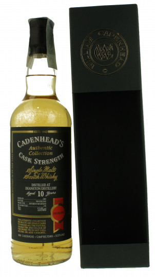 DEANSTON 10 years old 2008 2018 70cl 53.6% Cadenhead's - Authentic Collection