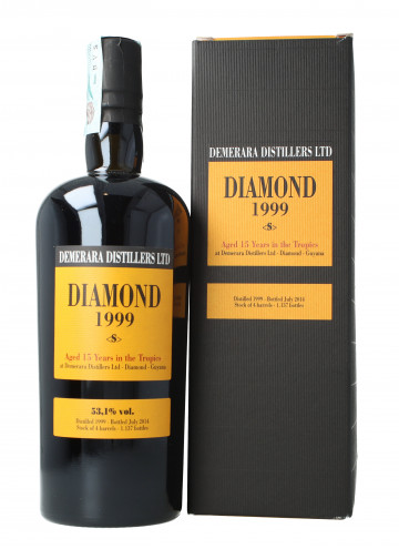 Demerara Rum Diamond  Distillery 15 year old 1999 2014 70cl 53.1% Velier -Stock of 4 barrel Diamond Guyana