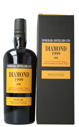 Demerara Rum Diamond  Distillery 15 year old 1999 2014 70cl 64.7% Velier -Stock of 5 barrel Diamond Guyana