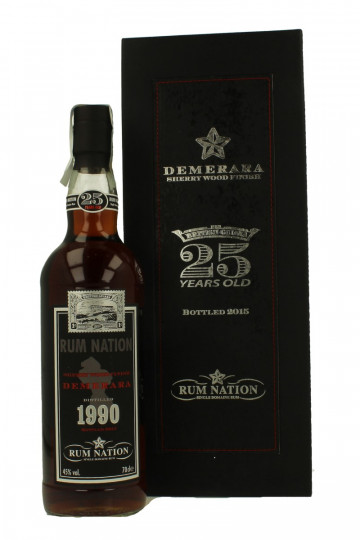 DEMERARA RUM NATION 25 Years old 1990 2015 70cl 45% Rossi & Rossi Rum Nation