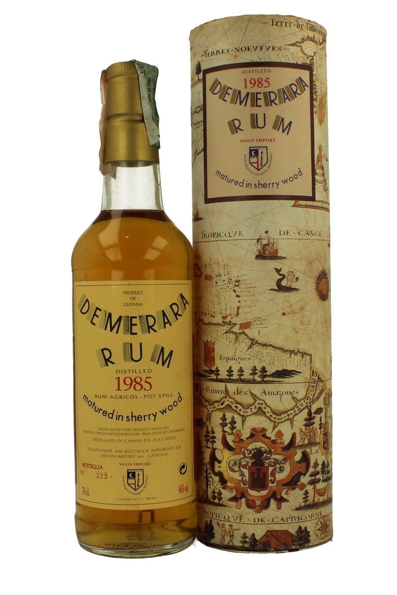 100％本物保証！ Port Rum Demerara Mourant Import Moon 46% 75cl 1985 その他