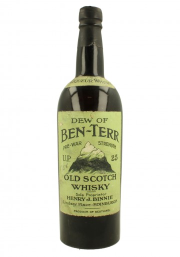 DEW OF BEN TERR Bot.around 1900 75cl Henry J. Binnie