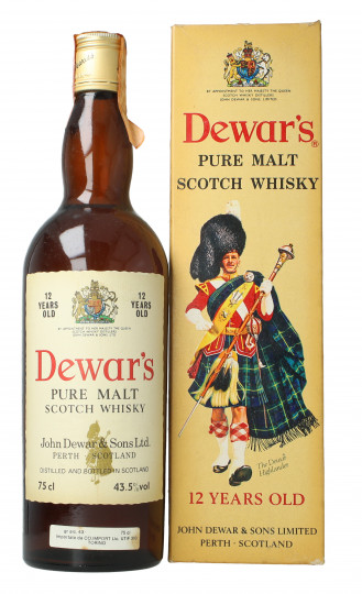 Dewar pure malt Scotch Whisky 12 Year Old - Bot. in The 70's 75cl 43.5% OB-