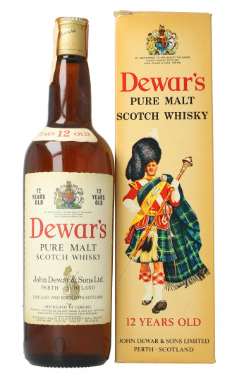 Dewar pure malt Scotch Whisky 12 Year Old - Bot. in The 70's 75cl 43% OB-