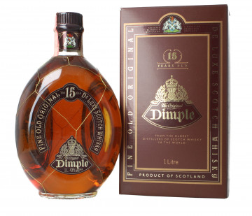 Dimple   Blended  Scotch Whisky 15 Year old Bot.80's 100cl 40% special decanter with box - Blended