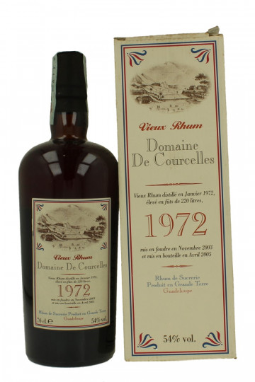 DOMAINE DE COURCELLES Rhum Vieux de la Guadeloupe 1972 2005 70cl 54 %