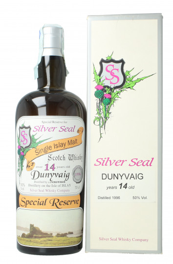 Dunyvaig Islay  Scotch Whisky 14 year old 1996 70cl 50% Silver Seal  -