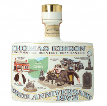Early Times Kentucky Straight Bourbon Whiskey 12 Year Old Bottled 1972 4/5 Quart 90 US Proof OB- Thomas Edison