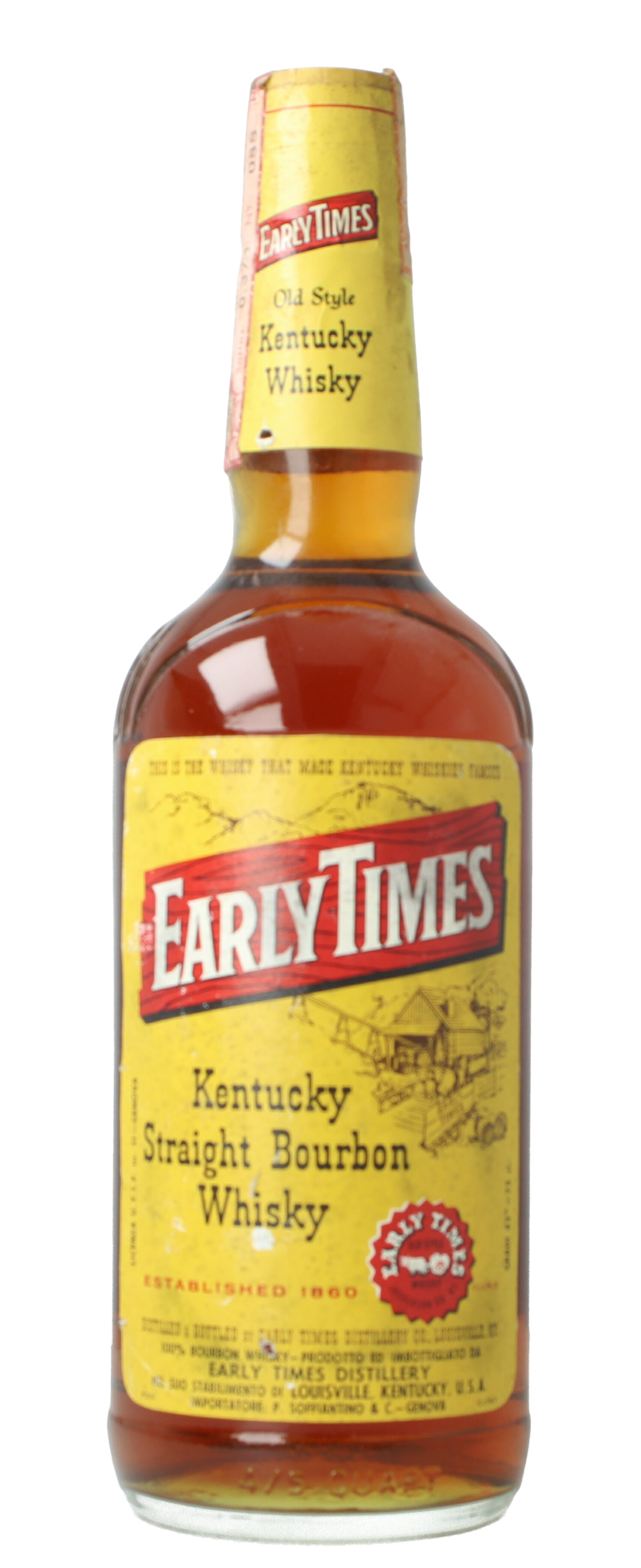 Early Times Kentucky Straight Bourbon Whiskey - Bot.60's or 70's
