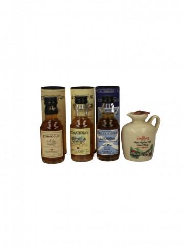 EDRADOUR 5CL 4 VERY RARE MINIATURES  10-10-10-12 YO