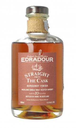 Edradour Highland Scotch Whisky 10 Year old 50cl 57.6% OB-Burgundy finish