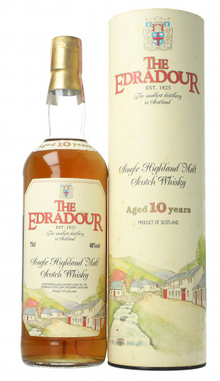 Edradour Highland Scotch Whisky 10 year old - Bot. in The 80's 75cl 40%