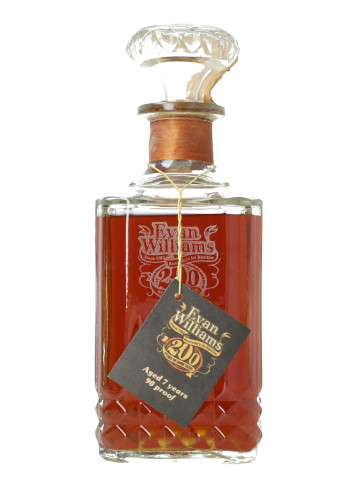 Evan William's  Kentucky Straight Bourbon Whiskey 7 year old 70cl 90 US Proof OB- Decanter