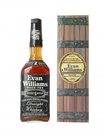 Evan Williams Kentucky Straight Bourbon Whiskey 7 Years Old - Bot.70-80's 75cl 90 US Proof