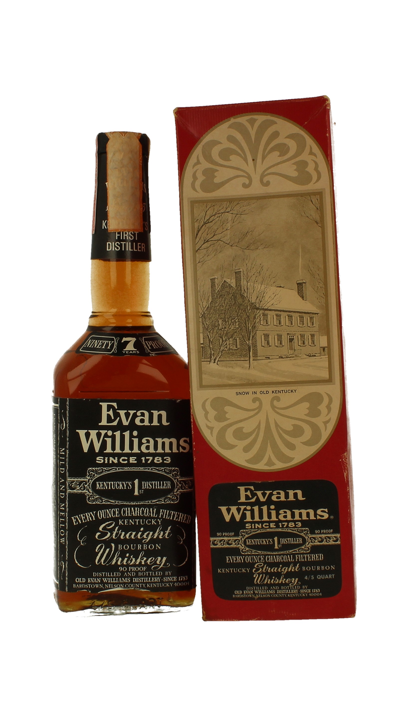 Evan Williams Kentucky Straight Bourbon Whiskey 7 Years Old Bot.7080