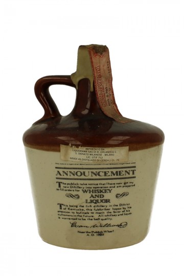 Evan Williams Kentucky Straight Bourbon Whiskey Bot. late 70's 75cl 45% Ceramic