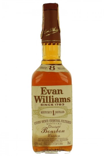 Evan Williams Straight Bourbon Whiskey 8 years old Bot in The 90's 70cl 43%