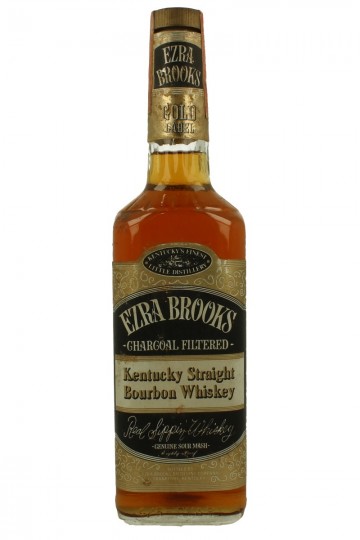 Ezra Brook Kentucky Straight Bourbon Whiskey gold label bot 60/70's 4/5 Quart 80 US-Proof