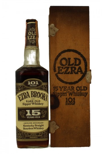 EZRA BROOKS 101 proof 15 years old Bot. 60's 75cl 101 US-proof