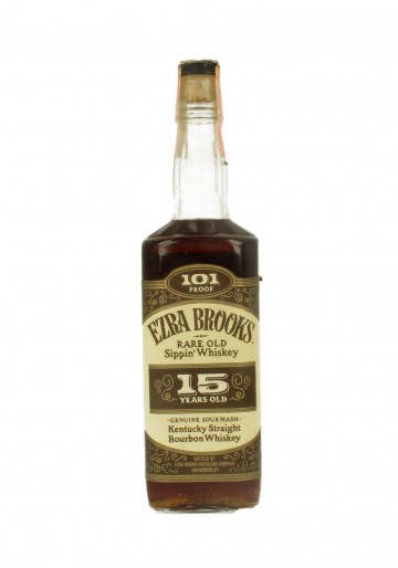EZRA BROOKS KENTUKY STRAIGHT  15YO 75CL 101 PROOF% VERY OLD BOTTLE 