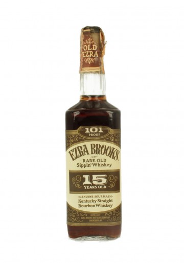 EZRA BROOKS KENTUKY STRAIGHT  15YO 75CL 101 PROOF% VERY OLD BOTTLE 