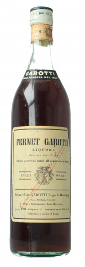 Fernet  Garotti  Italian Liquor 1960 circa 100cl 45%