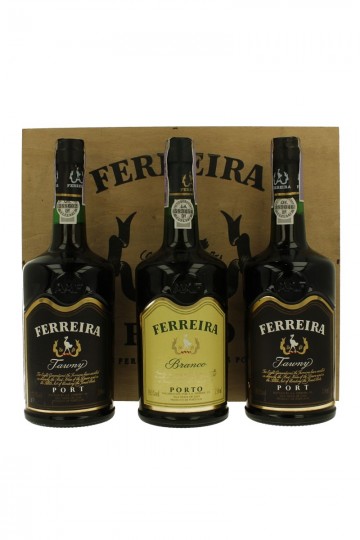 Ferreira Box 3  Porto bottles Bot. 70/80's 3x75cl 20%