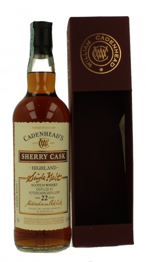 FETTERCAIRN 22 Years old 1993 2015 70cl 53.7% Cadenhead's - SHERRY CASK