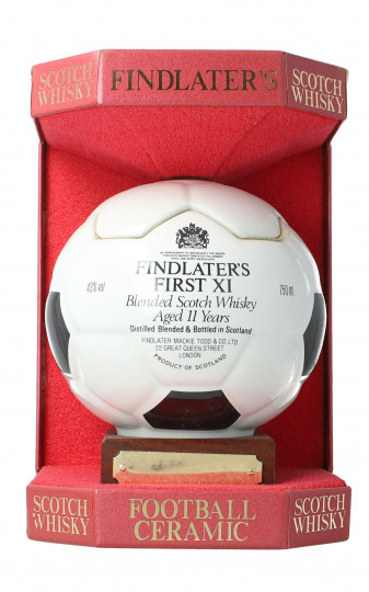 FINDLANDER'S (lagavulin) Blend 11 year old - Bot. in The 80's 75cl 43% Football Ceramic