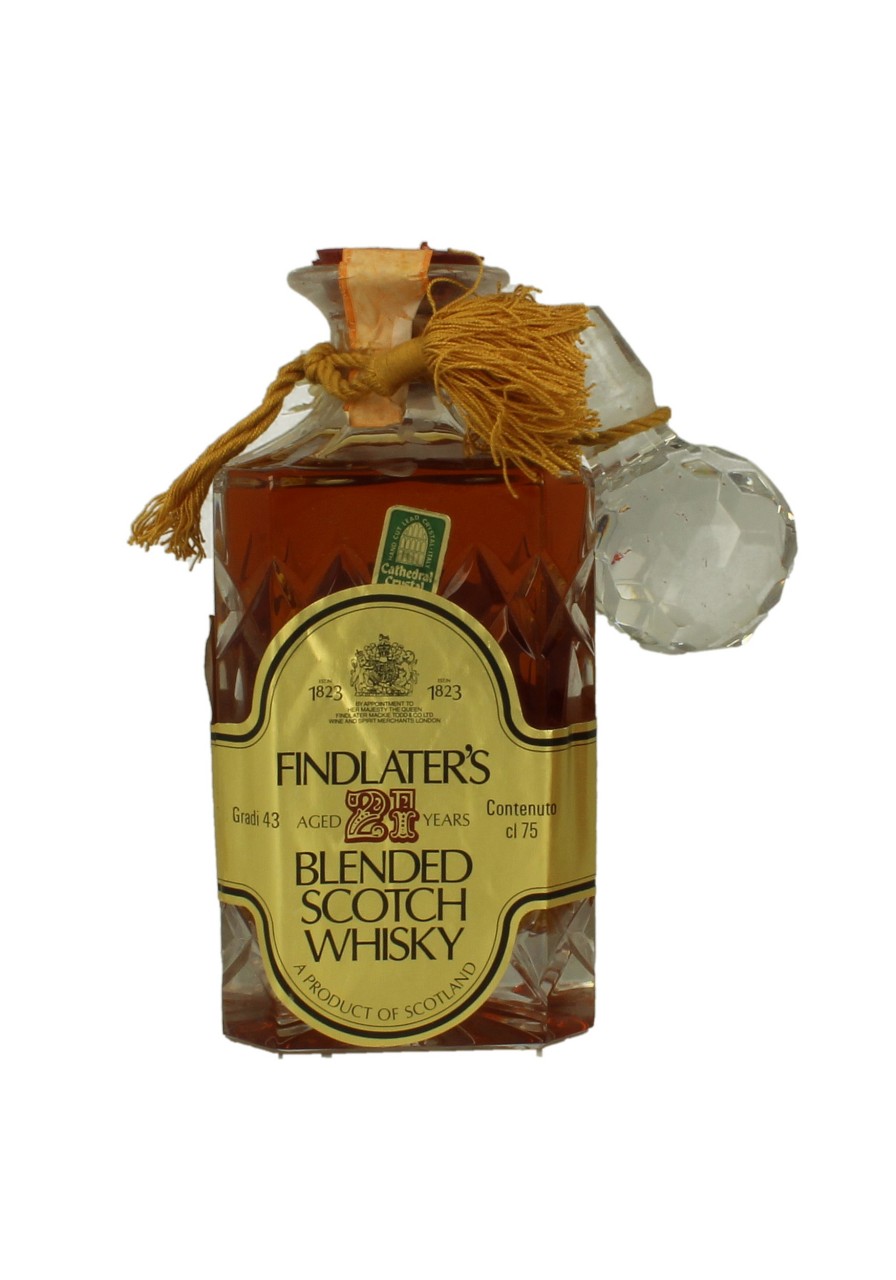 FINDLATER'S 21yo Bot.80's 75cl 43 Crystal Decanter Blended