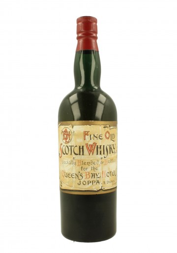 FINE OLD SCOTCH WHISKY QUEEN'S BAY HOTEL WE DO NOT GUARANTEE THE BOTTLE AUTHENTICITY 75 CL