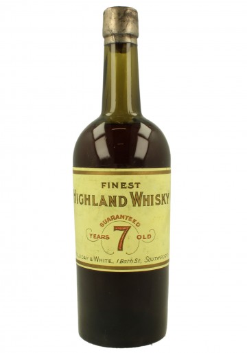 FINEST HIGHLAND WHISKY 7yo Bot.around 1900 75cl Holliday & White