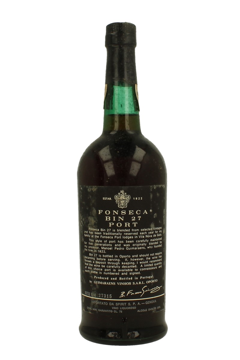 FONSECA Bin 27 Port 75cl 20% - Products - Whisky Antique, Whisky & Spirits