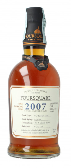 FOURSQUARE Barbados pure single rum 12 year old 2007 2019 70cl 59% OB-