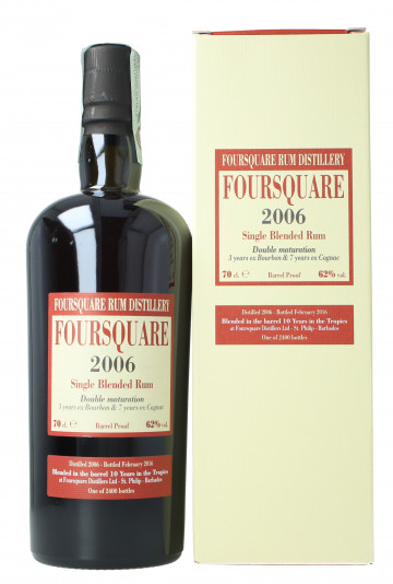 FOURSQUARE Barbados pure single rum 2006 2016 70cl 62% Velier