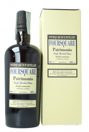 FOURSQUARE Barbados pure single rum Patrimonio 2004 2019 70cl 58% Velier