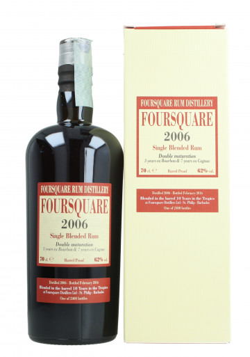 Foursquare Barbados Single Blended  Rum 10 Years Old 2006 Bottled 2016 70cl 62% Velier -