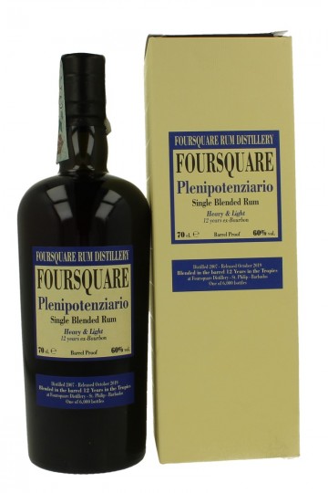 FOURSQUARE Plenipotenziario 12yo 2007 2019 70cl 60% Velier - Heavy & Light
