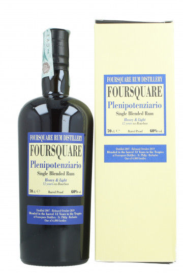 Foursquare Plenipotenziario  Distillery Barbados Rum 12 Years old 2007 2019 70cl 60% Velier -