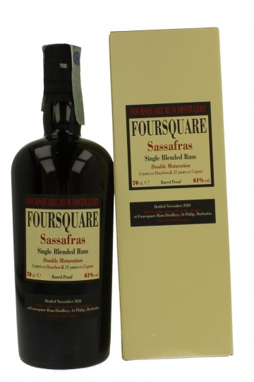 FOURSQUARE SASSAFRAS Bot. November 2020 70cl 61% - Velier - Double Maturation