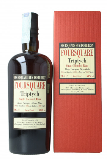 Foursquare Triptych Barbados Single Blended  Rum 9 Years Old Bottled 2016 70cl 56% Velier -3 Vintages