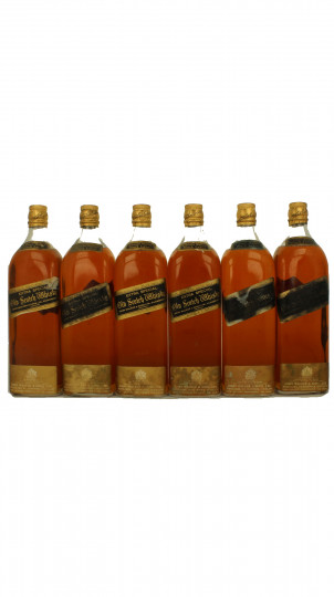 FULL BOX OF 12 JOHNNIE WALKER Black Label 12 Years Old Bot.50/60's 12x 1 litre.13cl 43% Very very rare cork Cap