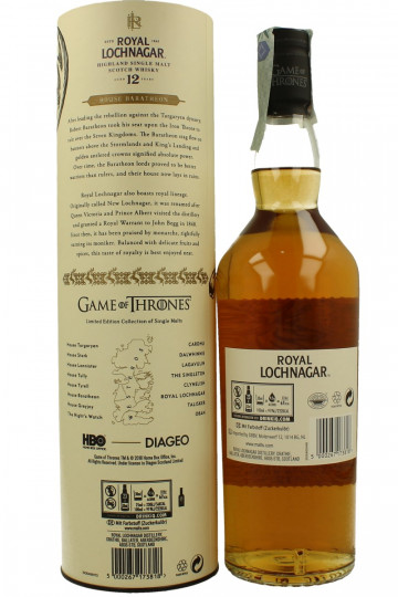 GAME OF THRONES Limited Bottling 6x70cl OB-series of 6 bottles - Lagavulin, Cardhu, Talisker, Clynelish, R. Lochnagar, Dalwhinnie, Glendullan, Oban