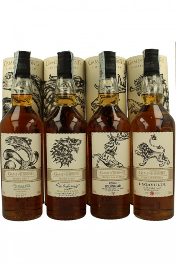 GAME OF THRONES Limited Bottling 70cl - Lagavulin, Cardhu, Talisker, Clynelish, R. Lochnagar, Dalwhinnie, Glendullan, Oban