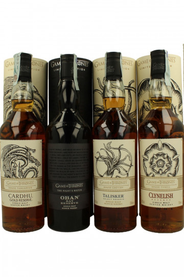 GAME OF THRONES Limited Bottling 70cl - Lagavulin, Cardhu, Talisker, Clynelish, R. Lochnagar, Dalwhinnie, Glendullan, Oban
