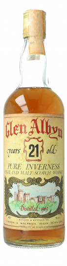 GLEN ALBYN 21 years old 1963 Bot in The 90's 75cl 40% Gordon MacPhail  -Sestante