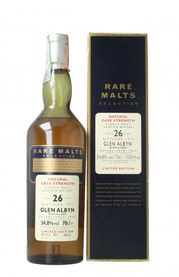 GLEN ALBYN Highland Malt Scotch Whisky 26 year old 1975 2002 70cl 54.8% RARE MALTS SELECTION