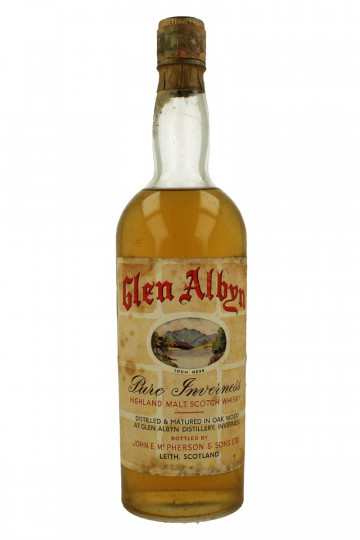 GLEN ALBYN Pure Highland Malt 10yo bot 60/70's 75 CL 43% OB BAD LABEL