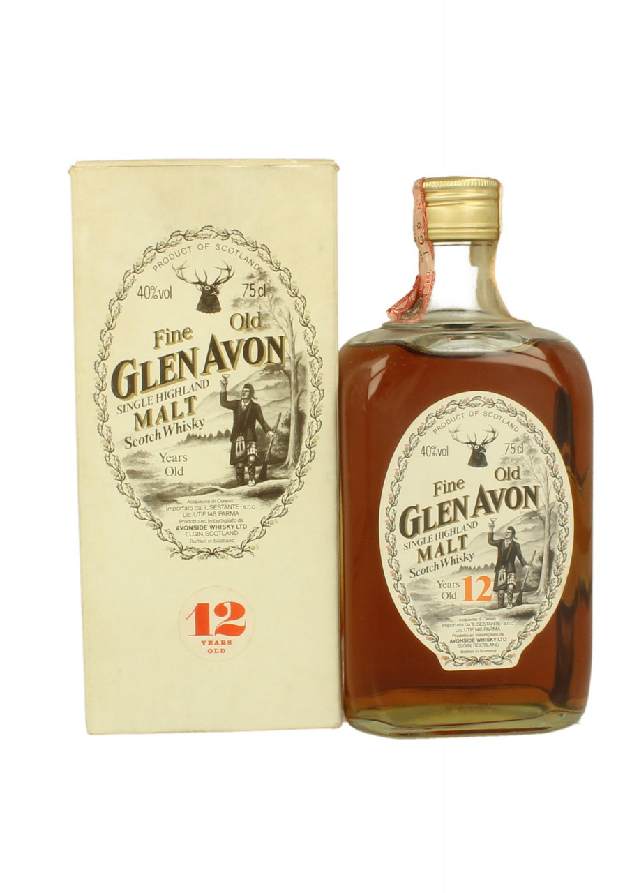 GLEN AVON 12yo Bot.80's 75cl 40% Avonside Whisky LTD - Sestante